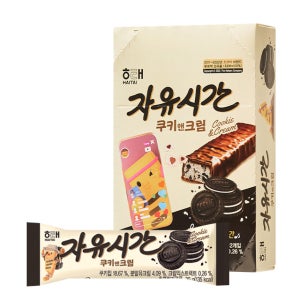 해태 자유시간 쿠키앤크림 30g / 12개