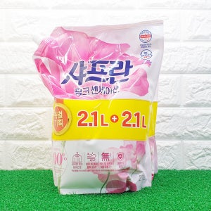 샤프란 섬유유연제 리필 기획 핑크센세이션 2.1L+2.1L