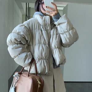 파인게이지 /크리미 고프레 덕다운 패딩점퍼