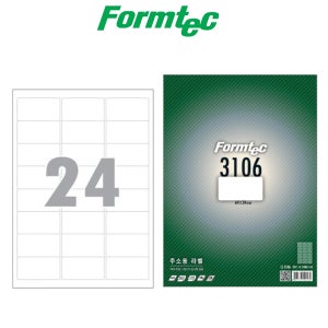 폼텍 LQ3106 주소용 라벨 A4 24칸 20매 레이저 잉크젯 겸용