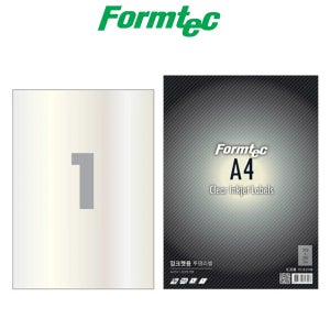 폼텍 IC3130 투명 라벨 A4 1칸 5매 잉크젯용