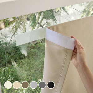 쁘리엘르 무타공 그로브 붙이는 창문 가리막 커튼 암막커튼 100x40