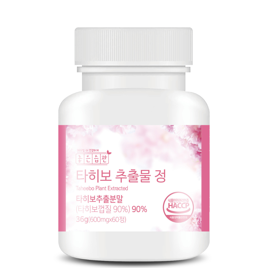 좋은습관 <b>타히보 추출물</b> 600mg 60정 NQ801 아포토시스 타베트리