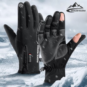 GOLOVEJOY 핑거오픈 아웃도어 겨울 스포츠 자전거 장갑 스마트폰터치 방한 방풍 방수