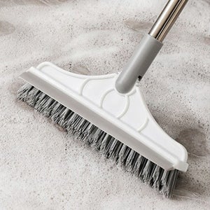 웰스홈 2in1 욕실청소솔 화장실바닥솔 스퀴지일체형 틈새 베란다 다용도 브러쉬 청소용품