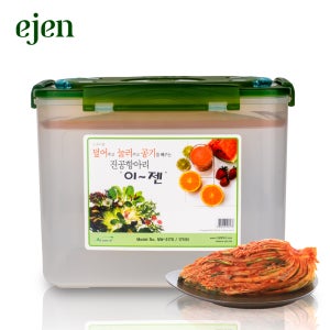 이젠 진공항아리 프리미엄 사각 17리터 밀폐용기 장독 된장 장아찌 매실청 오이지 김치통