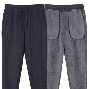 1+1 남성 겨울 방한 융털 바지 남자 조거 털바지 보아털 기모 팬츠(M4OPWP04)