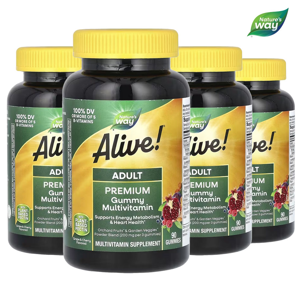 네이쳐스웨이 <b>얼라이브 어덜트 프리미엄</b> 멀티비타민 90 <b>구미</b> 4개 종합비타민