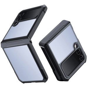 풀커버 힌지 보호 제트플립 4DX 범퍼 케이스 투명, 갤럭시Z 플립4