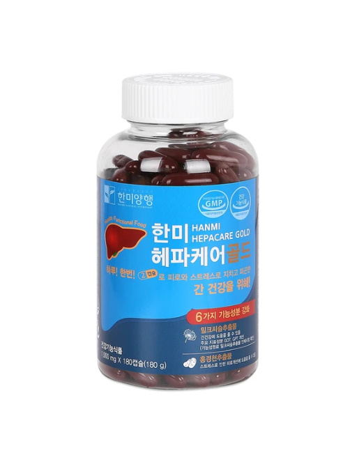 한미 헤파케어 골드 1,000mg 180캡슐 밀크씨술 홍경천 간영양제 만성피로 직장인