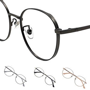 남자 여자 동그란 동글이 원형 안경테 고도근시 고도수 패션 블루라이트 차단 안경