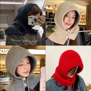 니트 바라클라바 후드 넥워머 겨울 방한 용품 발라클라바
