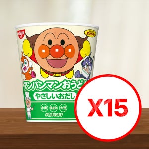 닛신 호빵맨 컵라멘 우동 부드러운 국물 32g 15개 세트 일본 컵라면