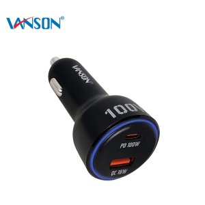 VANSON 차량용 118W 초고속 충전기 시거잭 USB A,C타입 PD QC3.0 PPS CAS-100WC