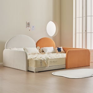 패밀리컨셉 루시 저상형 패밀리침대 기능성 패브릭 SS+Q(1100+1500mm) 갤럭시