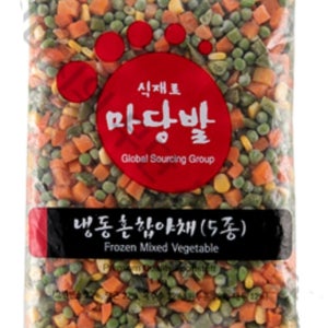 마방발 냉동혼합채소5종(그린빈스+당근+옥수수+완두콩+대두) 1kg