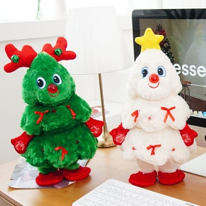 1+1 2세대 찐트리 크리스마스 춤추는 트리 인형 화이트 루돌프 댄싱트리 소품 장식