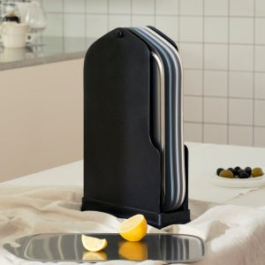 모도리 깔끔도마 블랙에디션(스텐도마1P+TPU도마 3P+블랙거치대)