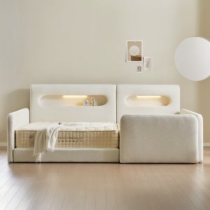 패밀리컨셉 클라라 저상형 패밀리침대 기능성 패브릭 SS+Q(1100+1500mm) 갤럭시