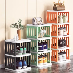 현관 신발정리대 와이드형 6단 좁은 현관 정리 틈새 수납 간이 신발장