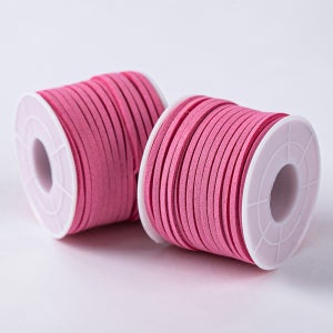 마스크스트랩끈 diy 대량 스웨이드끈 딥핑크 2.5mm 20m 10개