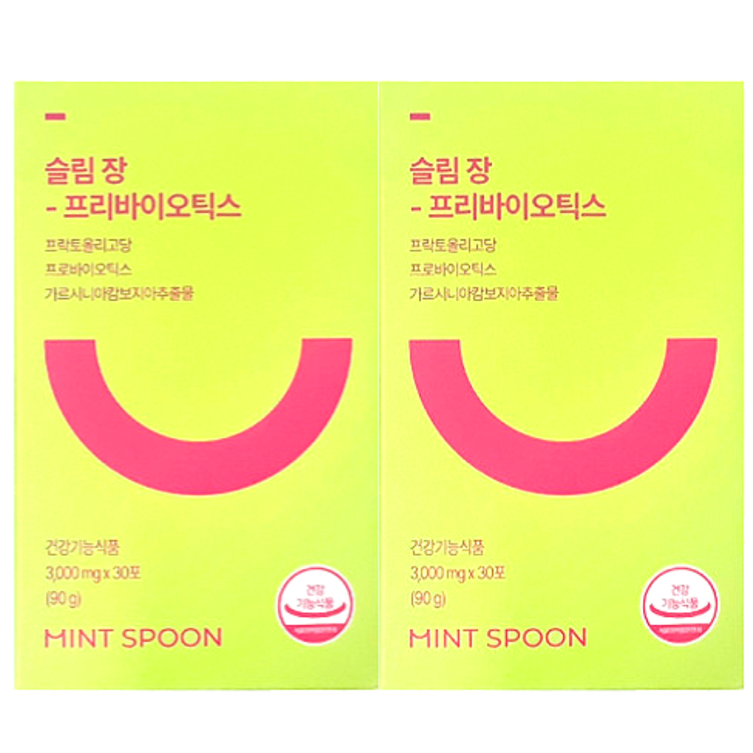<b>민트스푼</b> 슬림장 <b>프리바이오틱스</b> 3000mg x 30개입 2박스