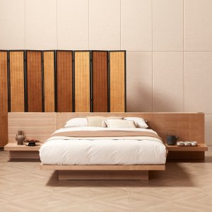 한국갤러리 카이 호텔 원목 침대프레임 퀸 평상형