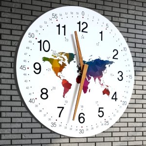 세계지도, 교육용벽시계, 무반사, 변색방지코팅