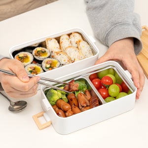 인블룸 나드리 스텐 2단 도시락통 2colors+스푼세트