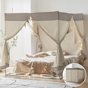 투명소형 침대 사각난방텐트 방한텐트 보온 방풍 실내 단열 온열 수면 소형 방음 베드