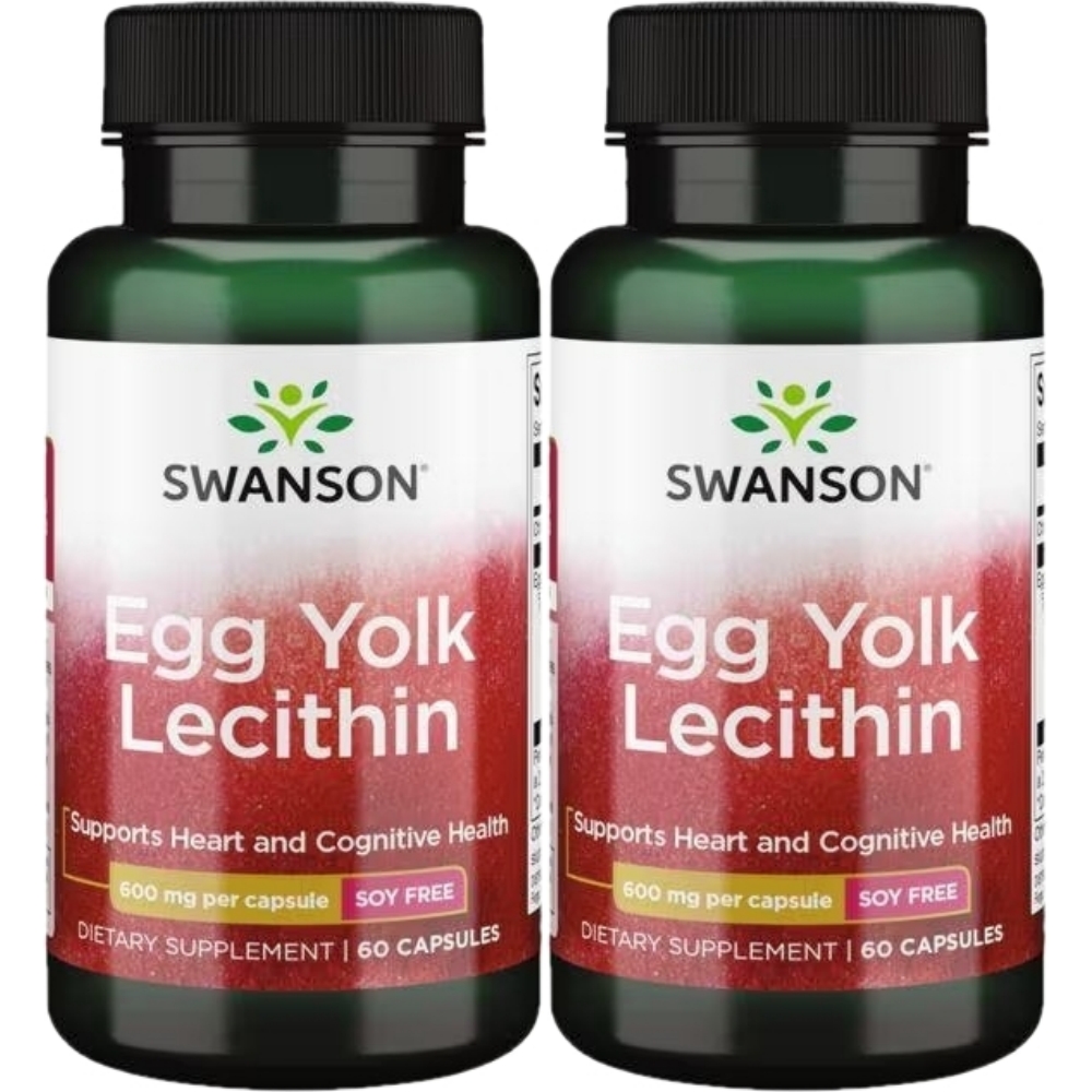 스완슨 <b>계란 노른자 레시틴 600mg</b> 60정 2팩