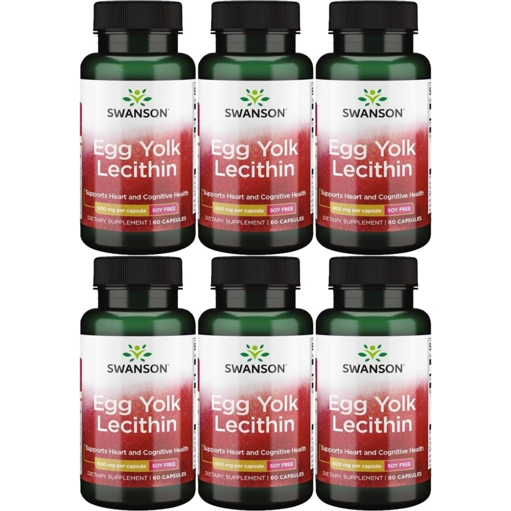 스완슨 <b>계란 노른자 레시틴 600mg</b> 60정 6팩