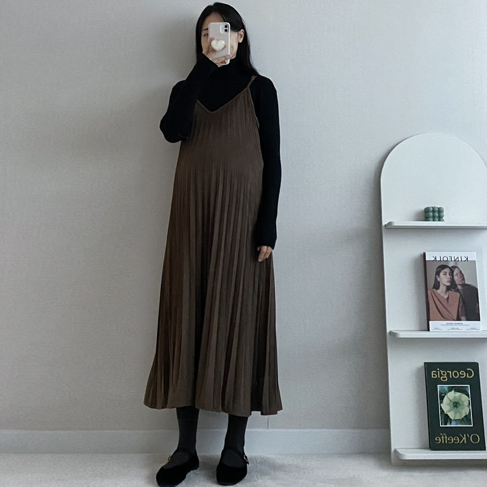 스웨이드 플리츠원피스 만삭 <b>임산부</b> 가을겨울<b>임부</b>복 하객룩