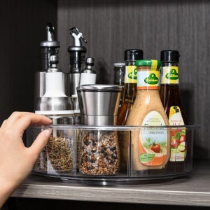 까사리꼬 냉장고 회전트레이 주방정리 냉장고정리 양념통 정리대 투명 대형칸막이
