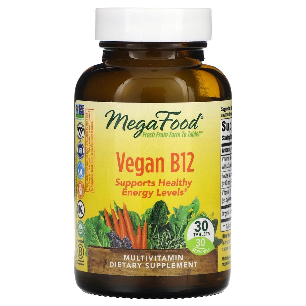MegaFood <b>메가푸드 비타민 B6</b> B12 엽산 30정