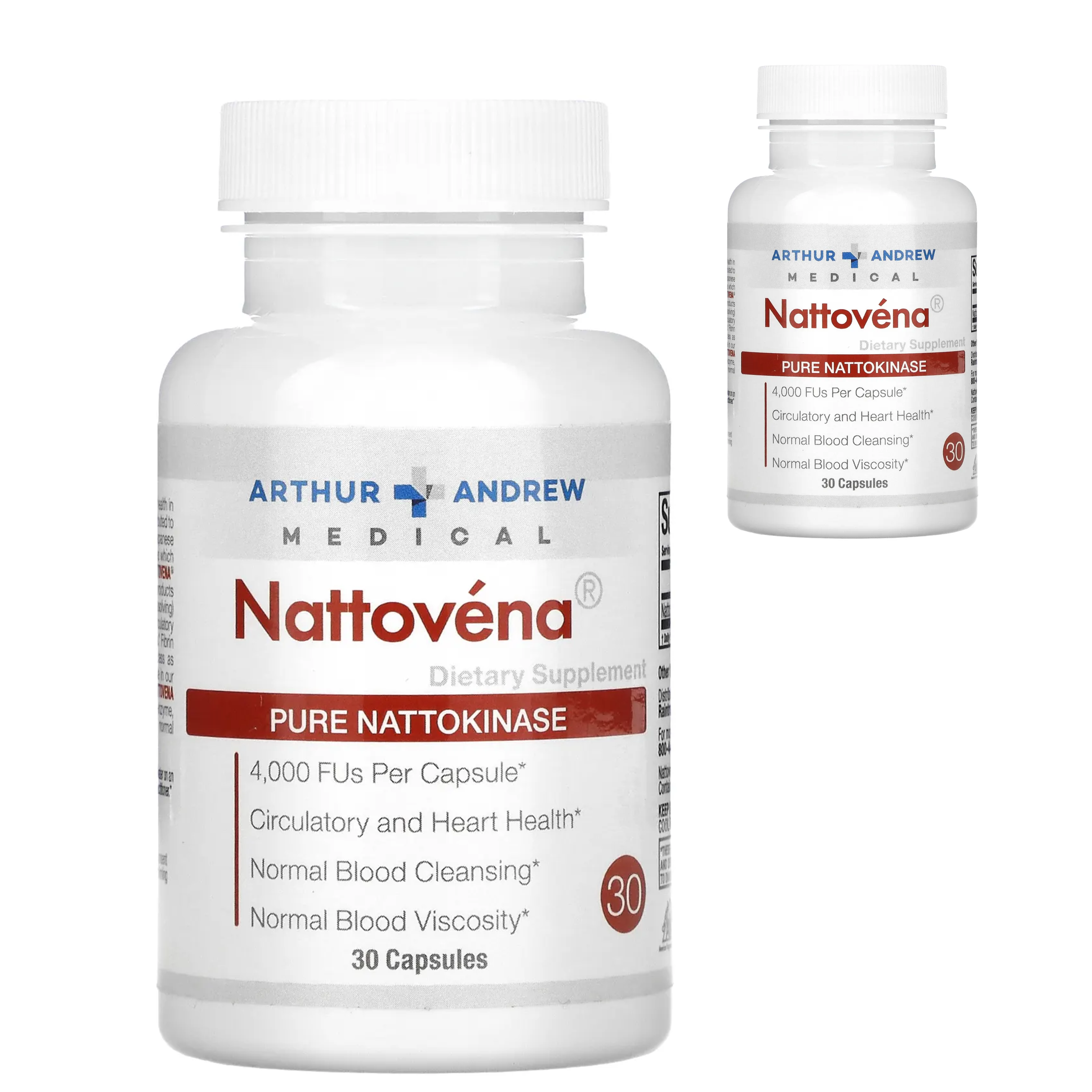 아서앤드류메디컬 나토베나 <b>순수 나토키나제</b> 200mg 30캡슐 낫토균 캡슐당 4,000FU