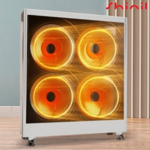 신일 전기 히터 4구 하이라이트 팬 대형 SEH-F4800HLW 업소용 산업용 공장 난로