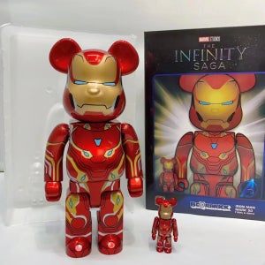 베어브릭 400%+100% 아이언맨 MK50 고급판 인테리어 장식 관절소리 피규어세트