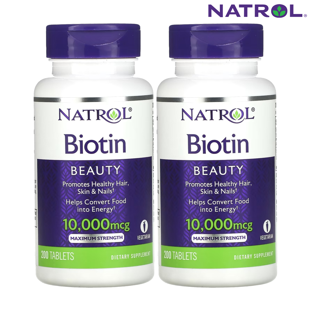 <b>나트롤</b> 비오틴 <b>뷰티</b> 맥시멈 스트렝스 10000mcg 200정 2개 <b>헤어</b> <b>스킨</b> <b>네일</b>