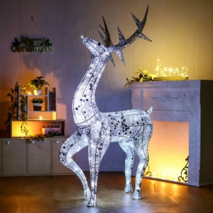 고급 크리스마스 데코 DIY 140cm LED 럭셔리 크리스마스 사슴 장식