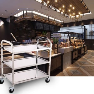 식당카트 주방 업소용 병원 이동식 드레싱 배식 다용도 서빙 스텐 카트 2단 3단 식당카