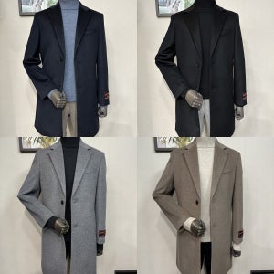 바쏘옴므 남자코트 캐시미어 슬림핏 싱글 체스터 세미오버핏 겨울 하프 남자정장코트 99