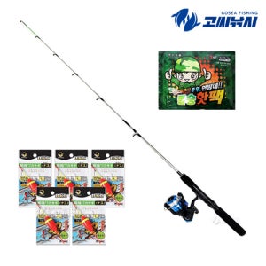 고씨낚시 아이스로드 100 빙어 낚시대 얼음낚시 스피닝 릴 풀 세트