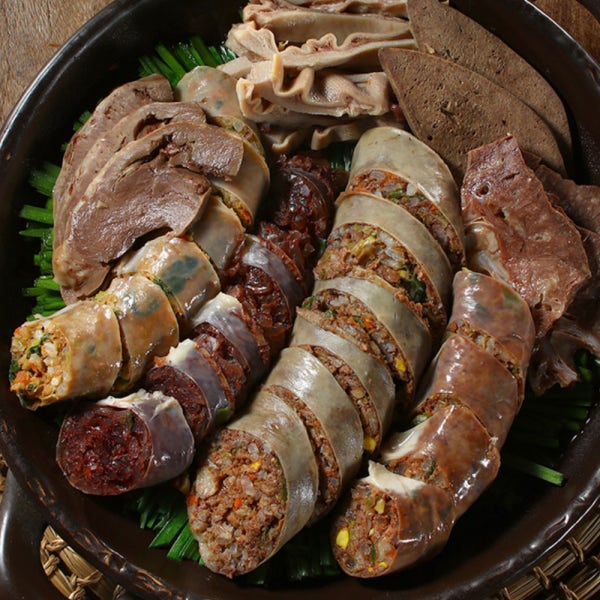 남도토종 순대 고기 야채 피순대 돼지내장 오소리감투 막창 암뽕 1kg [매일생산]