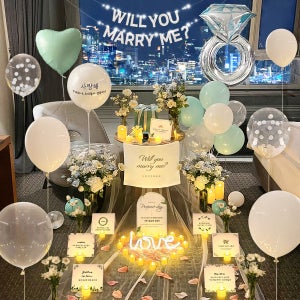 프로포즈 용품 세트 선물 이벤트 소품 풍선 웨딩 신혼집 셀프 업체답 출장장식 워너비꿀조합