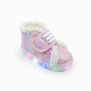 베이비솔 폼폼코튼캔디 LED 털 운동화 키즈 아동 아기 유아 남아 여아 신발