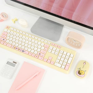 카카오프렌즈 춘식이 저소음 무선 키보드 마우스 세트 KFKM200C