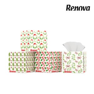 레노바 윈터에디션 미용티슈 3겹 4세트 집들이 휴지 선물 갑티슈