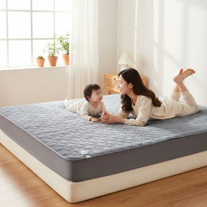 3H 한일온열기 킹분리난방 탄소매트 그래핀 전기매트 온열매트 전기장판 카본 2인용 160x195 그레이