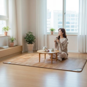 3H 한일온열기 체크마루 183cmx100cm 1인용 그래핀 탄소 카본 전자파안심 EMF 거실 카페트 전기장판